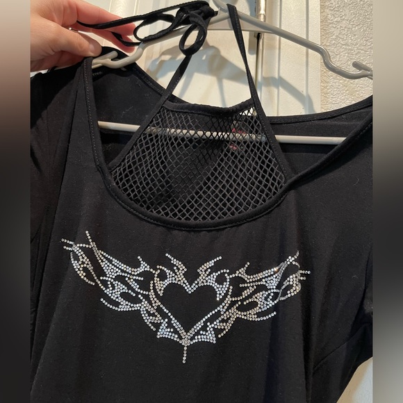 Romwe Punk Fishnet Crop Tee - Picture 9 of 13